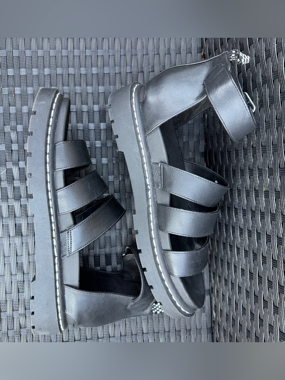 White Fable platform sandals
